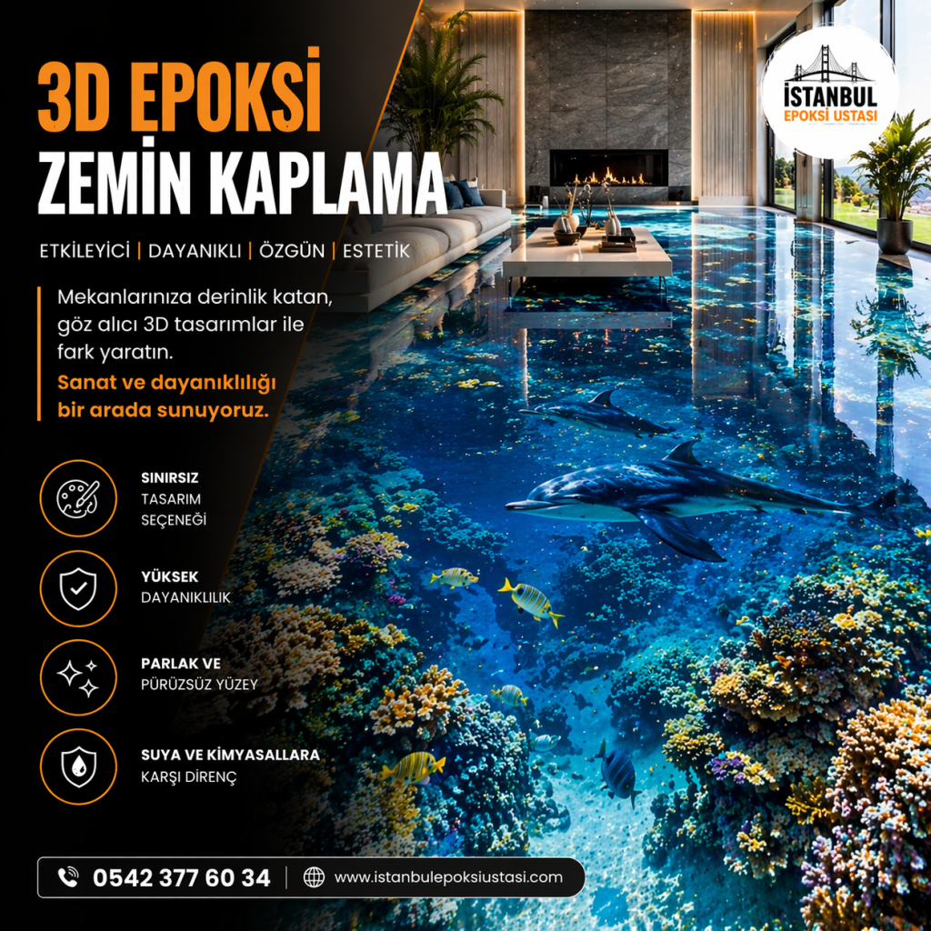 3d epoksi zemin kaplama uygulaması