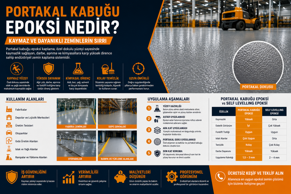 Portakal Kabuğu Epoksi Nedir? Kaymaz ve Dayanıklı Zeminlerin Sırrı